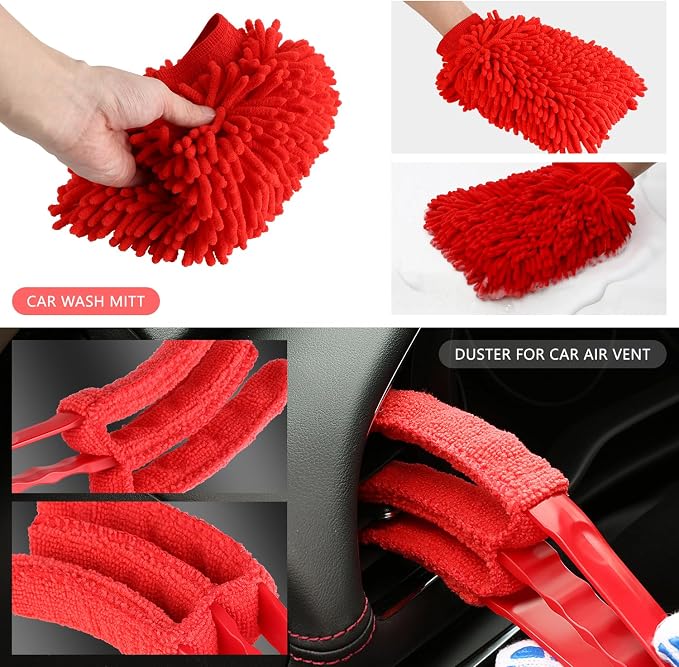 DNA MOTORING 25pcs Car Detailing Brush Set, Car Detailing Kit, Interior Kit - Image 6