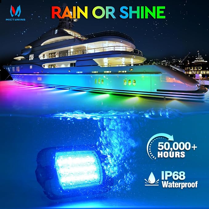 MICTUNING 2025 1000% Bright Q1 MAX RGB+IC Rock Lights, 8 Pods Chasing - Image 6