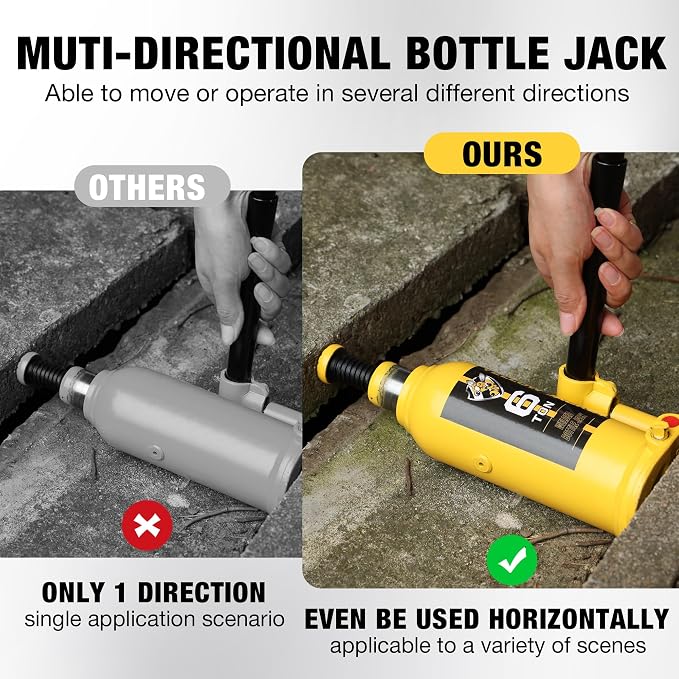 YELLOW JACKET 6 Ton Muti-Directional Welded Bottle Jack - Image 3