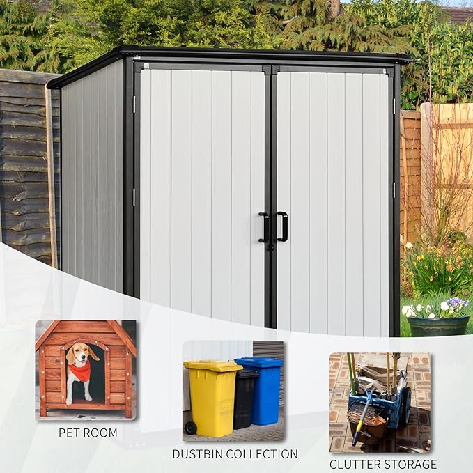 c Outdoor Storage Shed Waterproof Resin Cabinet Heavy Duty Metal Sheds - Image 3