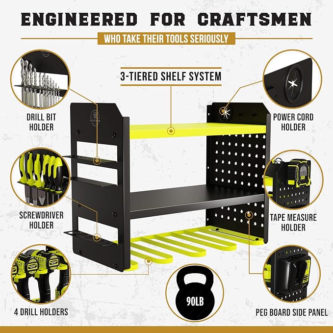 Heavy-Duty Metal Tool Storage Rack - Image 2