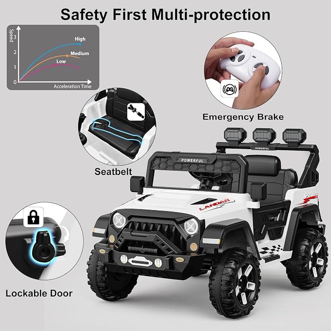 Kids Electric Vehicle, 12V Battery Powered Ride On Car - Image 7