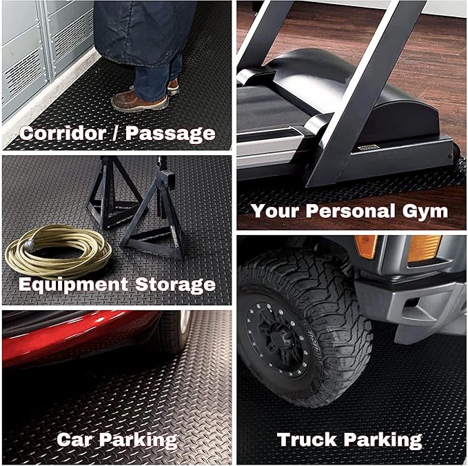 SEAL 6 x 15 Ft Premium Garage Floor Mat, Solid 2.8mm Thickened Black Commercial - Image 6