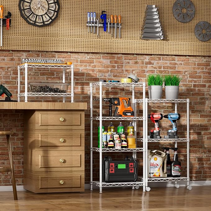 SINGAYE 2 Small Wire Shelves Garage Pantry Close Home Organizers and Storage - Image 6