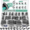 110PCS Cable Clamps Assortment Kit, 10 Sizes—1/4" 5/16" 3/8" 1/2" 5/8" 3/4" 1" by OURU