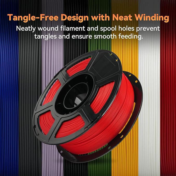 FLASHFORGE PLA Filament 1.75mm +/- 0.02mm, Matte Red 3D Printer Filament 1kg - Image 6