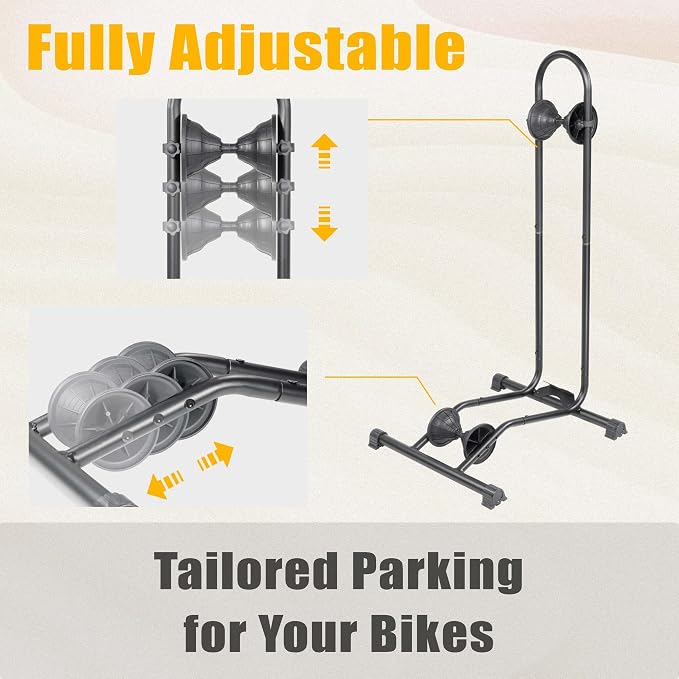 CyclingDeal Fat Snow Bike Floor Stand Parking Rack - Image 6