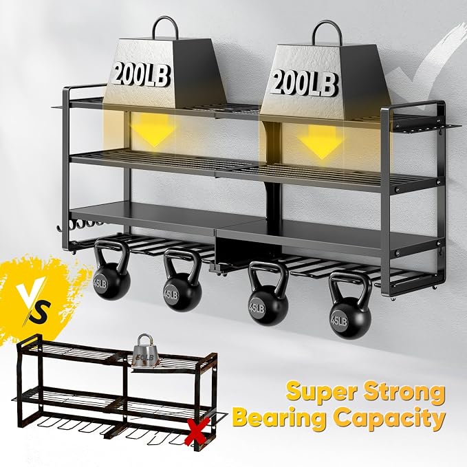 Large Power Tool Organizer Wall Mount, 4 Layers Heavy Duty Metal Loads 400lbs - Image 4