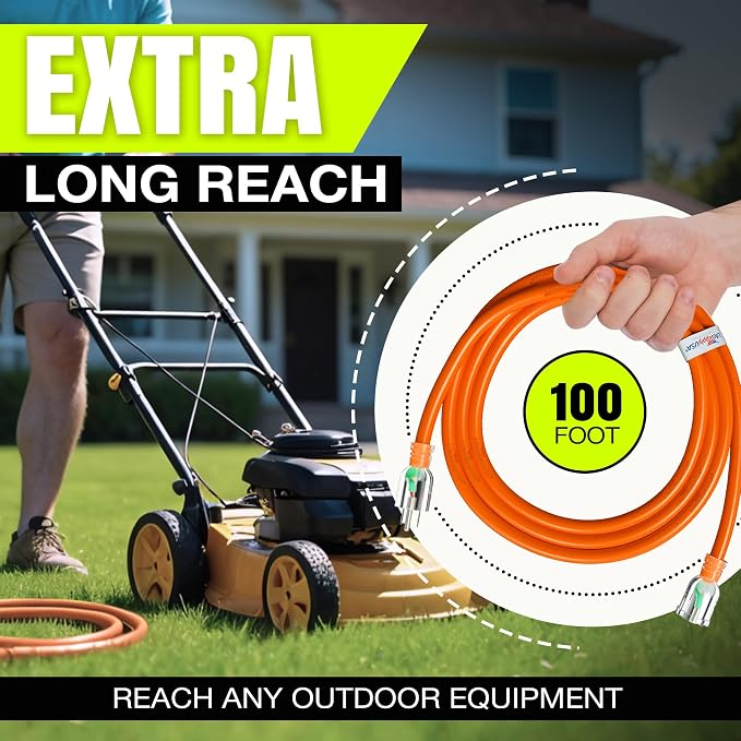10ft Outdoor/Indoor Extension Cord 10/3 Gauge Ultra Heavy Duty 3 Prong SJTW - Image 6