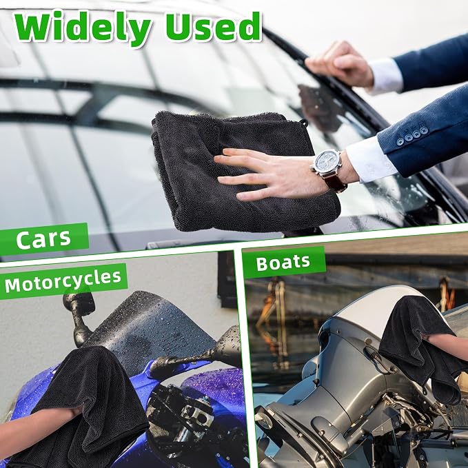 CADONO Large Microfiber Car Drying Towel, Ultra Absorbent Microfiber Cleaning - Image 7