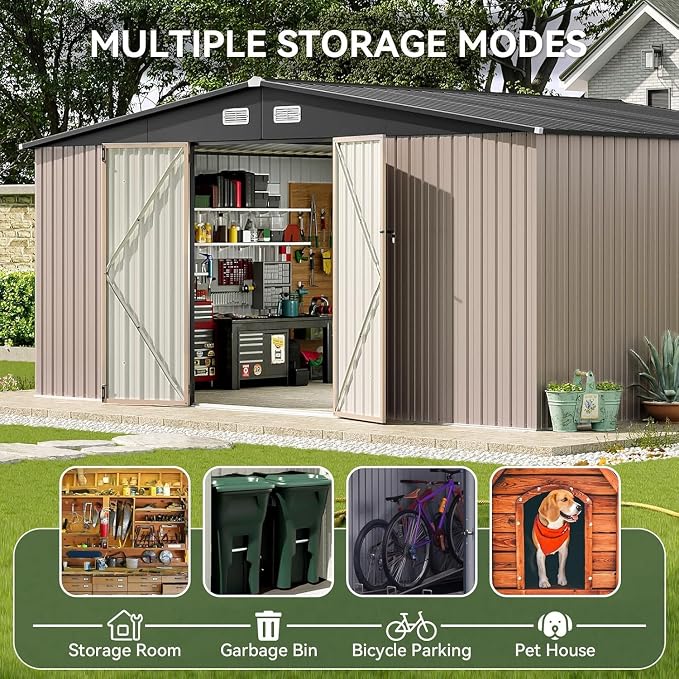 Aoxun 14x12 FT Shed Outdoor Storage Shed - Image 4