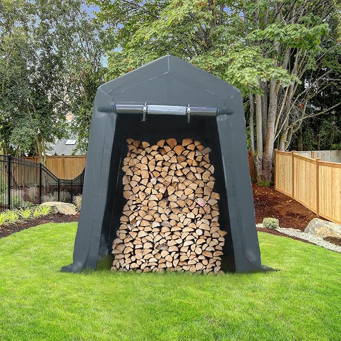 ADVANCE OUTDOOR 6X8 ft Outdoor Portable Storage Shelter Shed - Image 9