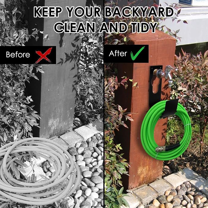 3Pcs Garden Hose Hanger Hook Carbon Steel Expandable Hose Holder Rack Wall - Image 6