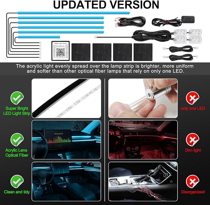 Acrylic Interior Car LED Strip Light - Image 6