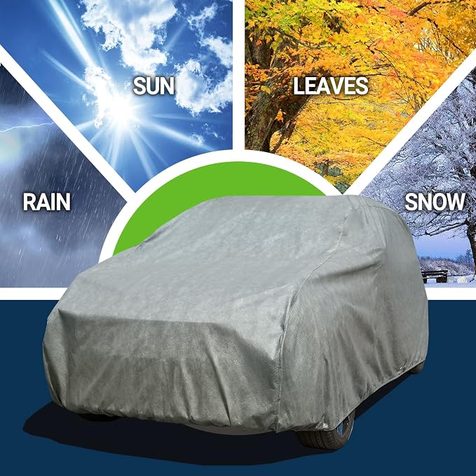 All Weather Waterproof SUV Car Cover, 7-Layer Non-Woven Cotton Car Covers - Image 5