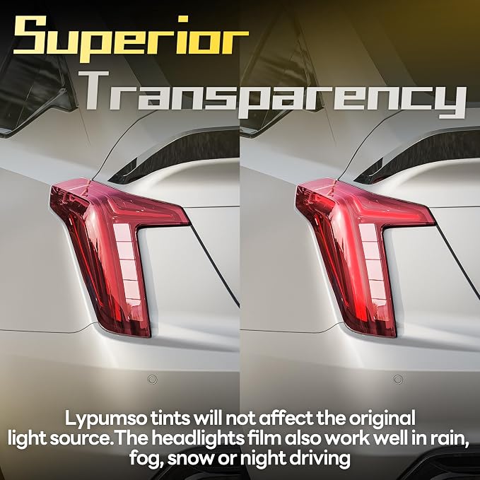 Lypumso 16 x 60 Inches Headlight Taillight Car Tint Vinyl Film, Self Adhesive - Image 5