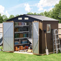 Breezz 8X6FT Outdoor Steel Storage Shed by BreezZ