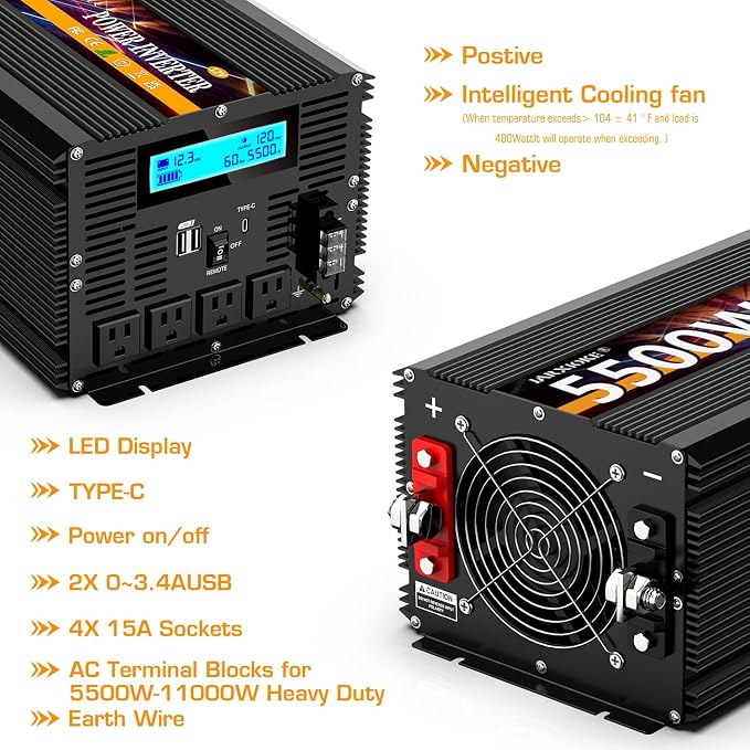5500 Watt Power Inverter 12V DC to 110V 120V Converter - Image 5