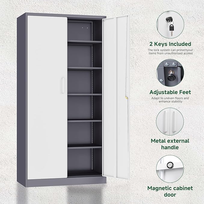 Letaya Metal Storage Cabinet - Image 5