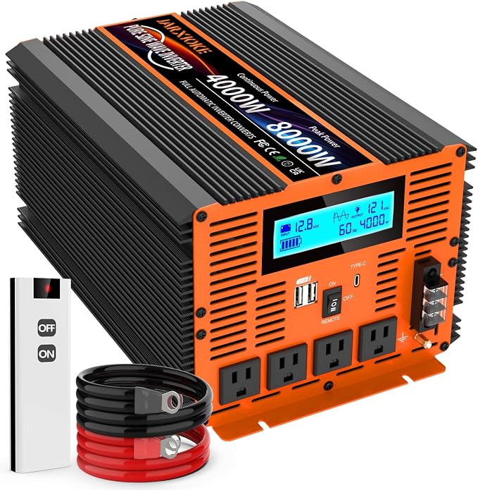 4000 Watt Pure Sine Wave Power Inverter 12V DC to 110V 120V Converter by puresinewavepowerinverter