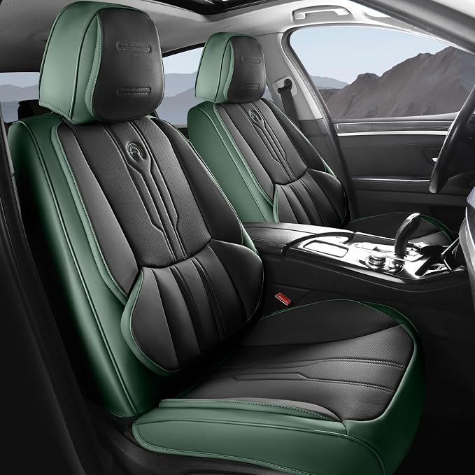AOOG Front Seat Covers, Car Seat Covers Front Seats, Leather Seat Covers by AOOG