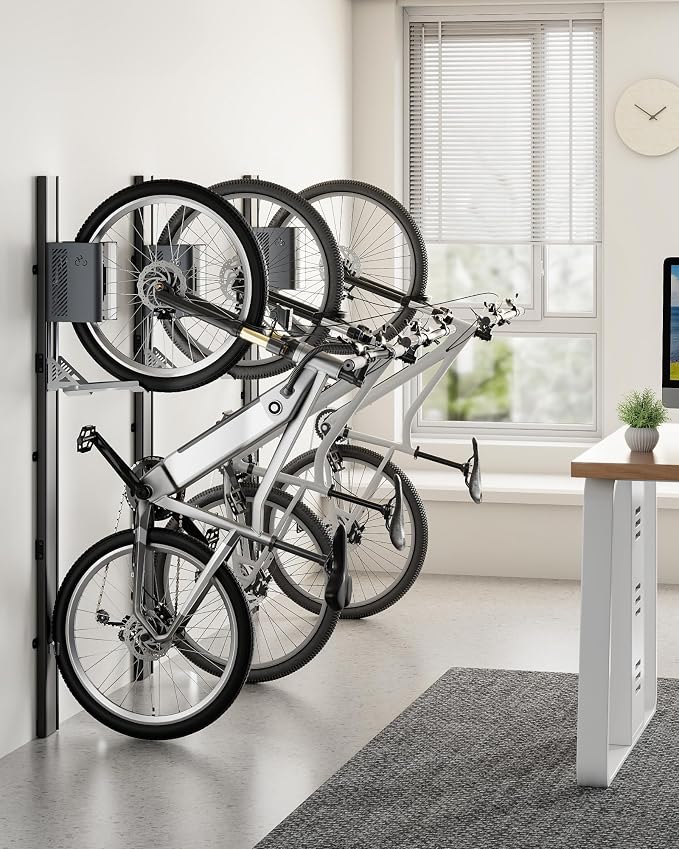 monTEK Automatic Lift EBike Rack – Fits 24-29" Tires, Heavy-Duty Vertical Wall - Image 6