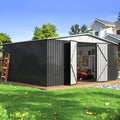 WKM 12x14 FT Outdoor Storage Shed, Utility Metal Tool Storage by Unknown