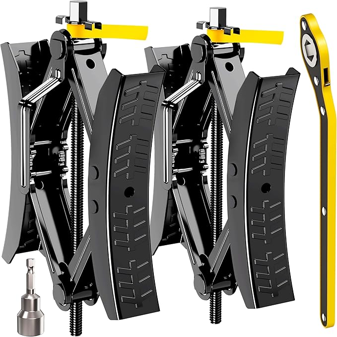 Camper Wheel Chock Stabilizer 2 Sets, Upgraded Side Grain Heavy Duty X-Shaped by CircleRoad