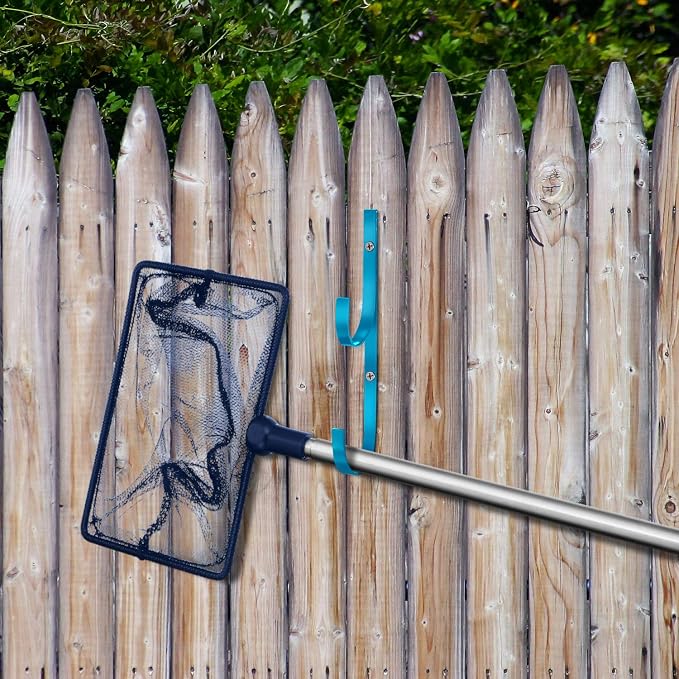 6 Pieces Pool Pole Hook Hanger Swimming Metal Brackets Pool Hook - Image 5