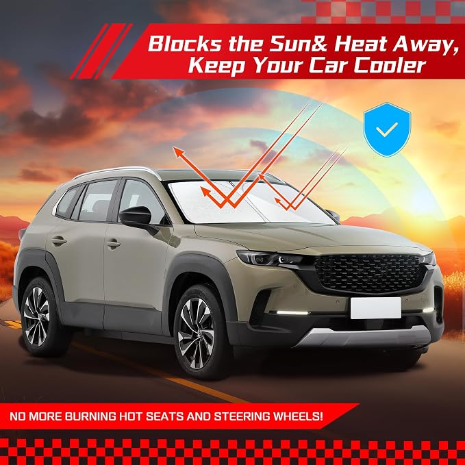 ARISMOTOR Windshield Sun Shade for Mazda CX-50 2023-2025 2026, Custom Fit - Image 7