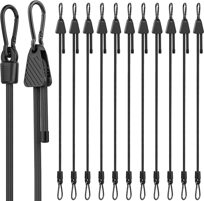 Bungee Cords with Hooks, Upgrade 36 inch Adjustable Bungee Cords with Carabiner by Rugtol
