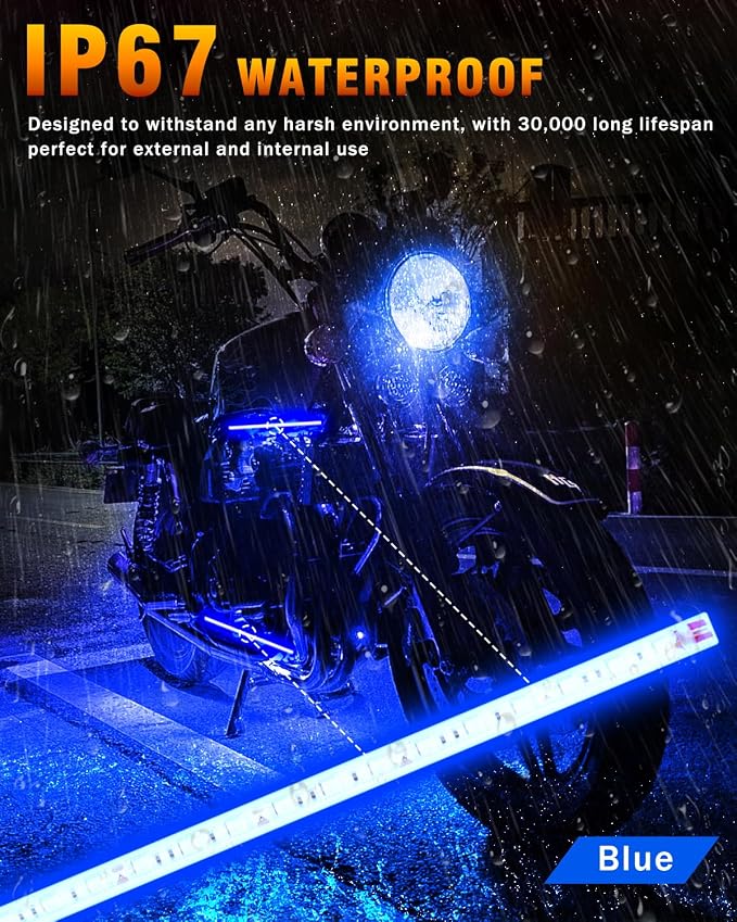 Qasim LED Strip Lights Car Boat Truck Interior Exterior Lighting, Waterproof - Image 3