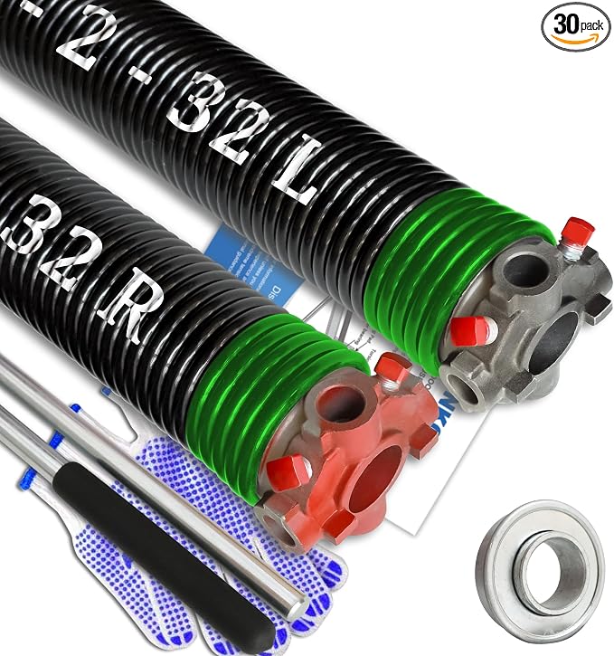 Garage Door Torsion Spring Set, Pair of 2" Electrophoresis Coated Garage Door by YINKCO