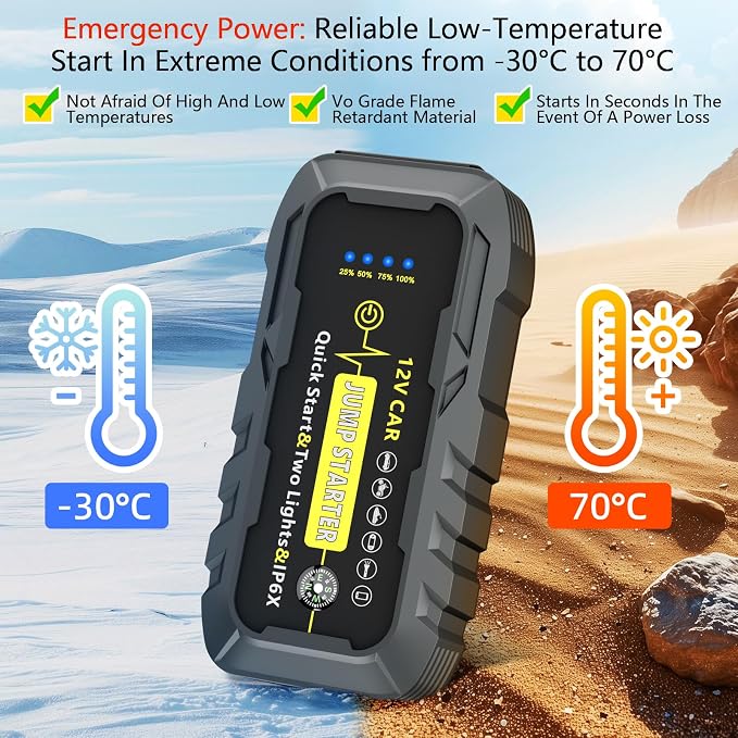 2025 Upgraded for A5 Car Jump Starter 3000A, Jump Starter Battery Pack for Up - Image 6