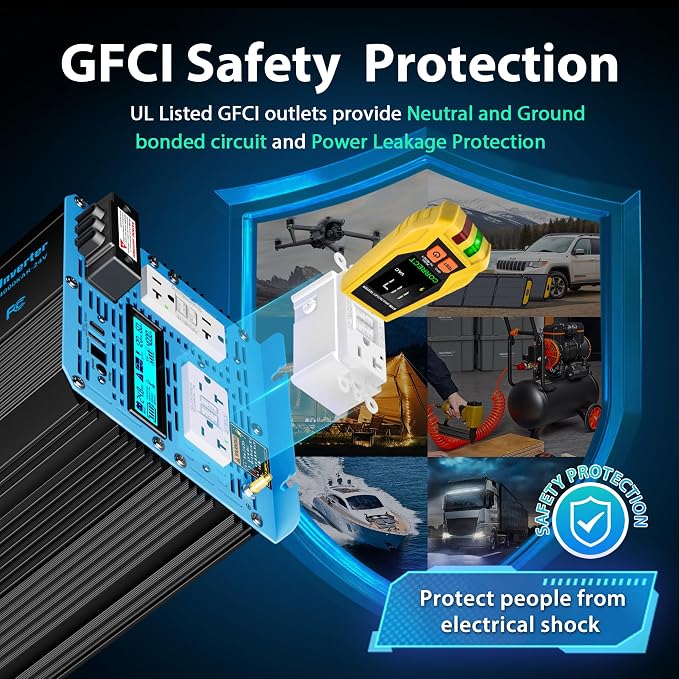 GIANDEL 4000 Watt 24 V Pure Sine Wave Power Inverter 7000Watt Surge, UL458 - Image 3