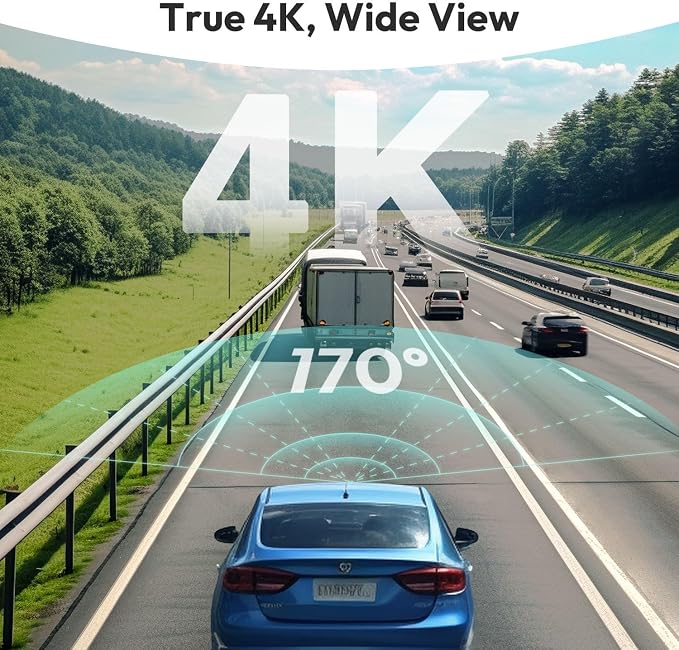 4k Dash Cam Front and Rear, 24/7 Parking Monitor - Image 2