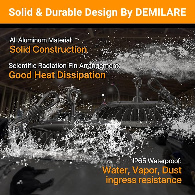 200W 4 Pack LED High Bay Light 30000 lm, 5000K UFO High Bay Led Shop Lights ETL - Image 6
