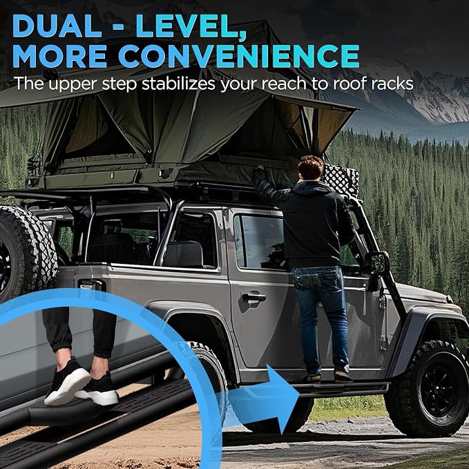 Running Boards Compatible with 2018-2025 Jeep Wrangler JL Unlimited 4 Doors - Image 6