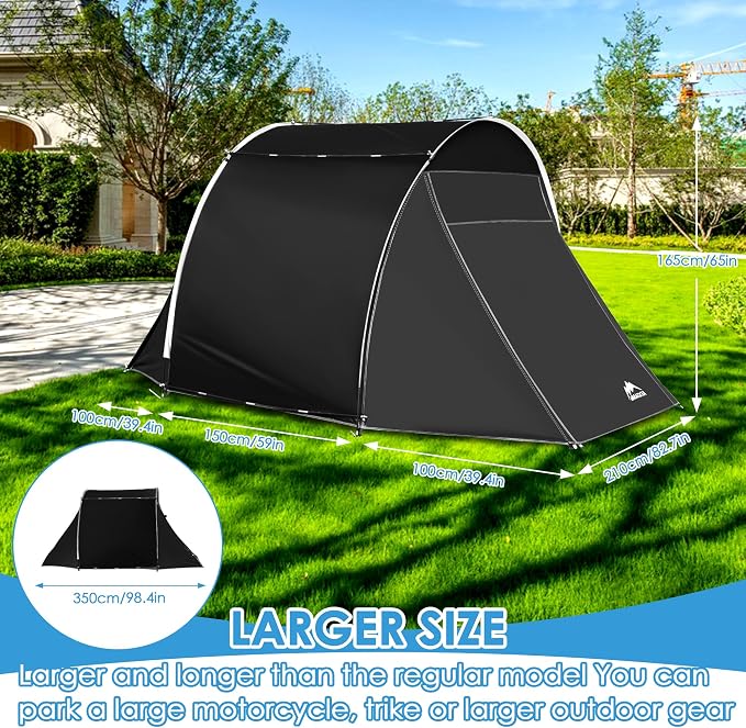 11.5'*6.9'*5.4' Bike Storage Shed Tent, Outdoor Portable Bike Storage, 210D - Image 5