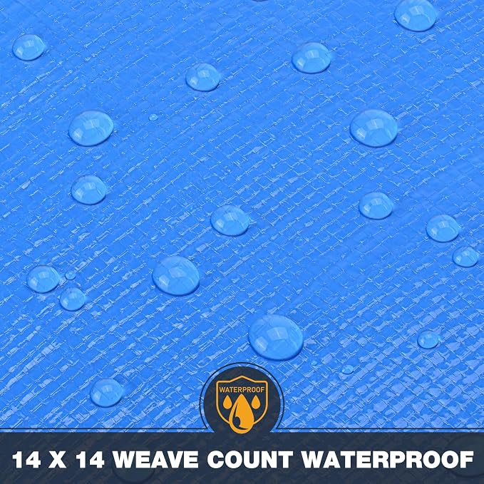 Tarp 20x30 Feet 14 Mil Heavy Duty Waterproof Tarp, Large Multipurpose Cover - Image 6