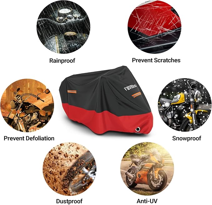 Favoto Motorcycle Cover Waterproof Outdoor - Image 6