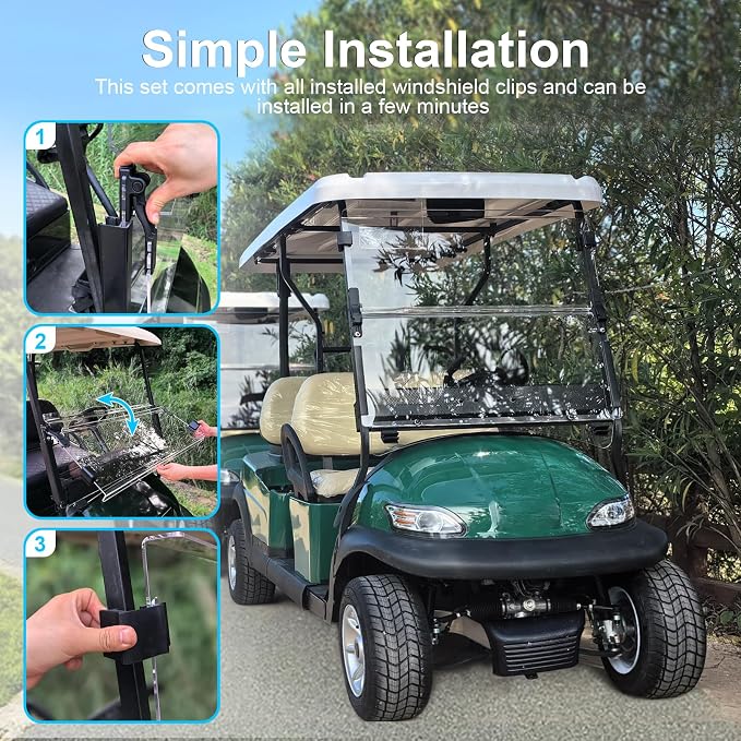 Upgraded Club Car Precedent Windshield, Golf Cart Windshield - Image 8