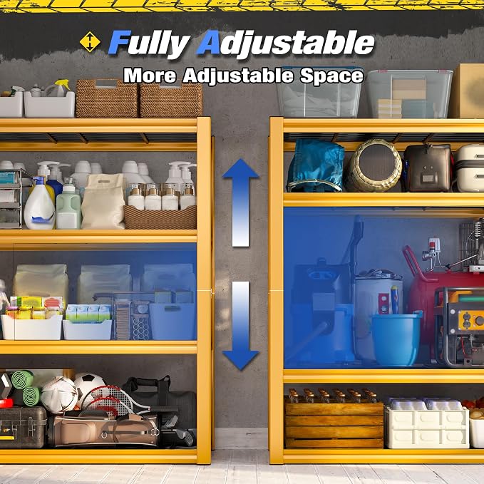REIBII 40" W Garage Shelving Heavy Duty Metal Shelving 2200LBS Storage Shelves - Image 9