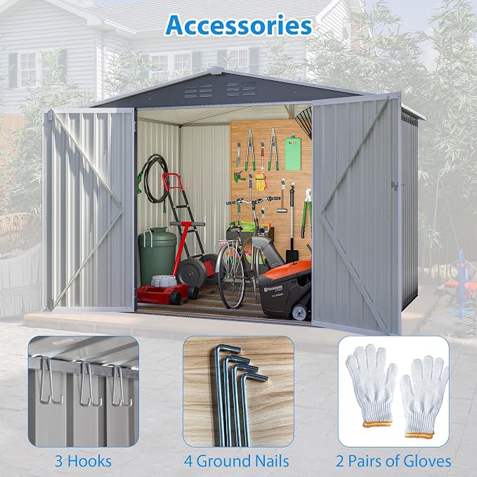 8x6 FT Outdoor Tool Storage Shed - Image 7