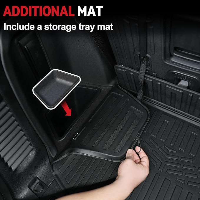 Floor Mats for 2016-2024 2025 Dodge Durango 6-seat, All Weather TPE Cargo Liner - Image 6