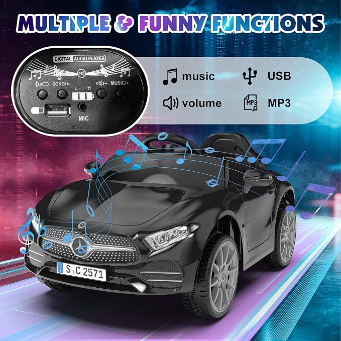 12V Kids Ride On Car with 2.4G Remote Control, Battery Powered Electric Car - Image 5