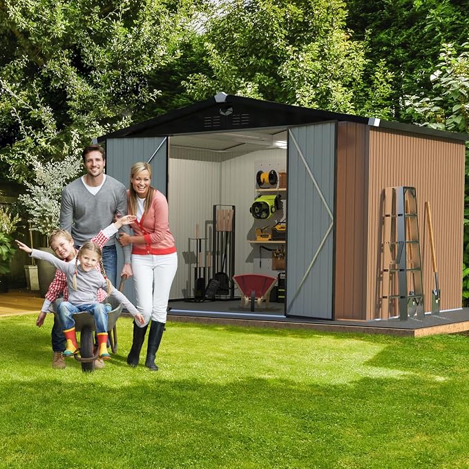 Metal Storage Shed, Outdoor Storage Building 10x8, Large Backyard Shed - Image 8
