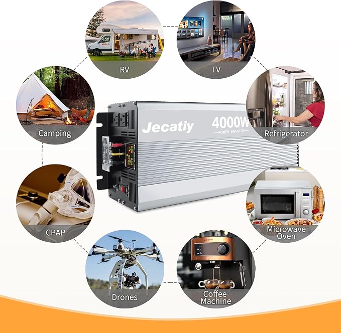 4000 Watt Pure Sine Wave Power Inverter DC 24V to 110V/120V AC Converter - Image 7