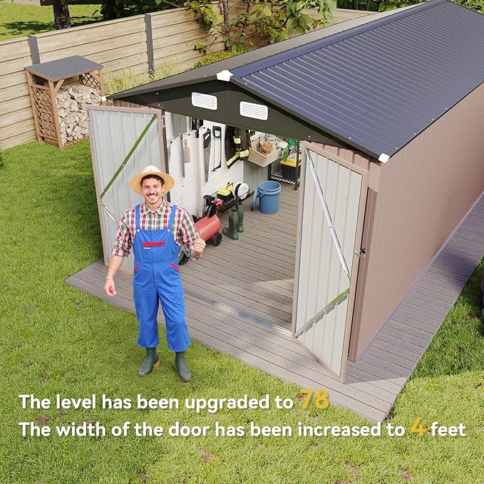 Aoxun 8 x 15FT Outdoor Storage Shed - Image 6