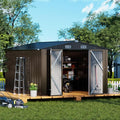 COMHOMA Shed Outdoor Storage Shed Metal, Lockable Doors Tool Sheds by ComHoma